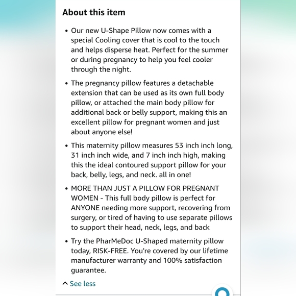 Pharmedoc Pregnancy Pillow - Picture 4 of 4